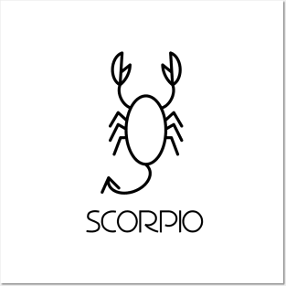 Scorpio Doodle Line Art Posters and Art